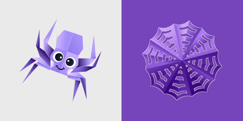 Origami Purple Spider