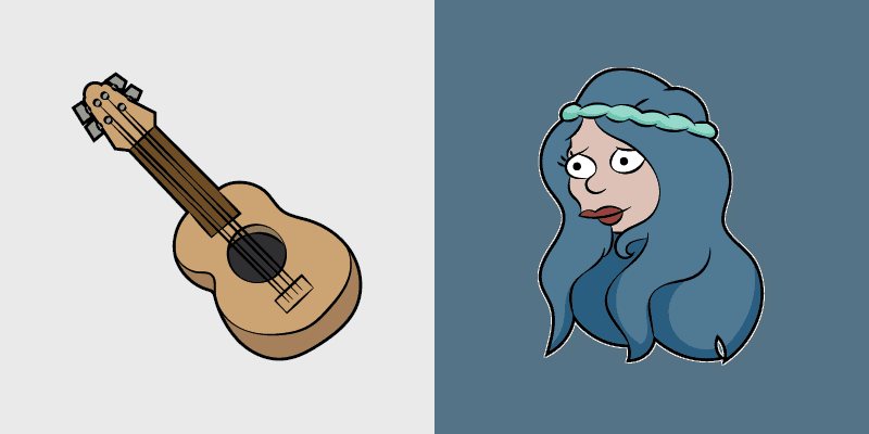 Disenchantment Mora & Guitar Cute Cursor Pack