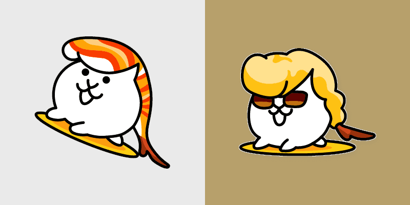 Cute Cursor Pack - Sushi Cat & Fried Shrimp Delight