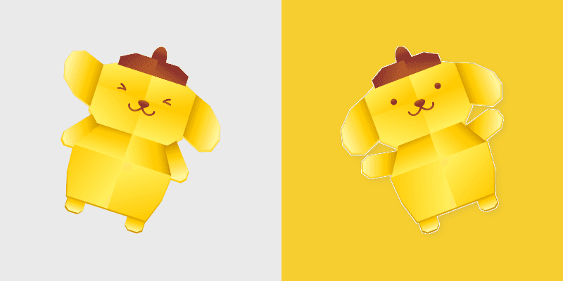 Origami Pompompurin cursor preview