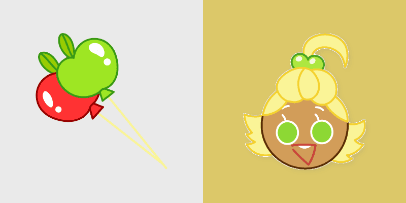 Cute Cursor Cookie Run Apple & Balloons cursor preview