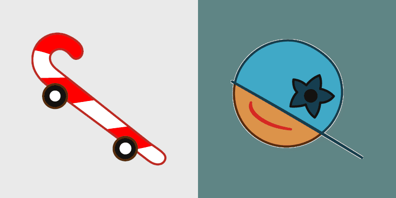 Cookie Run Skater Candy Cane Custom Cursor cursor preview