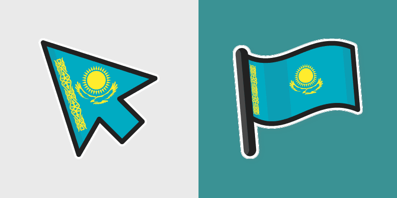 Kazakhstan Flag cursor preview