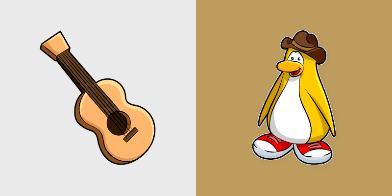 Club Penguin Franky and Guitar