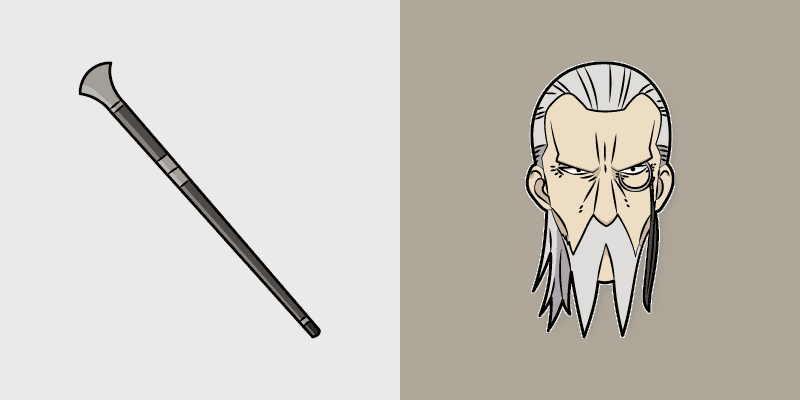 Custom Cursor Pack - Spy x Family Henry Henderson & Cane cursor preview