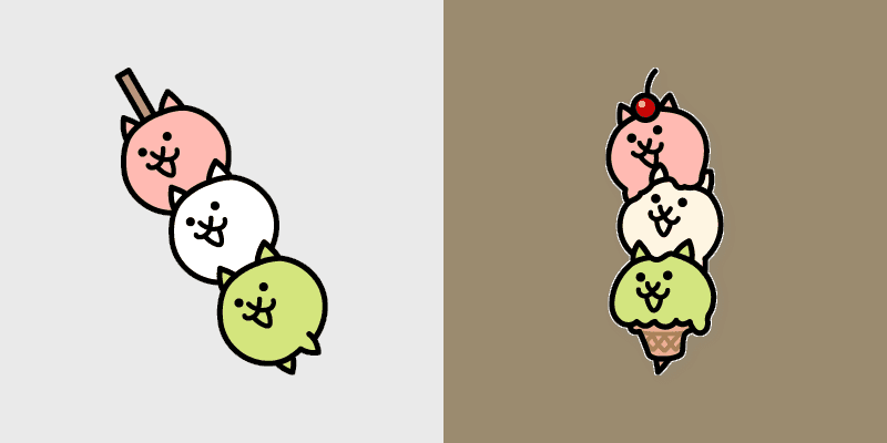 Cute Cursor Pack - The Battle Cats Sweet & Gelato Bro Cats cursor preview