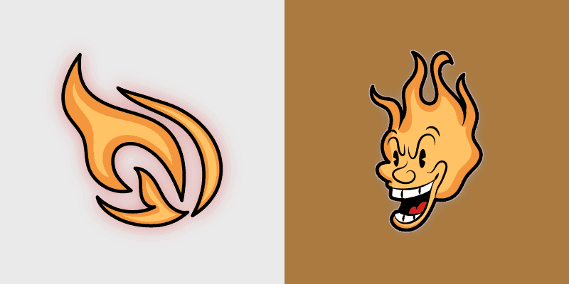 Custom Cute Pyro Head Cursor cursor preview