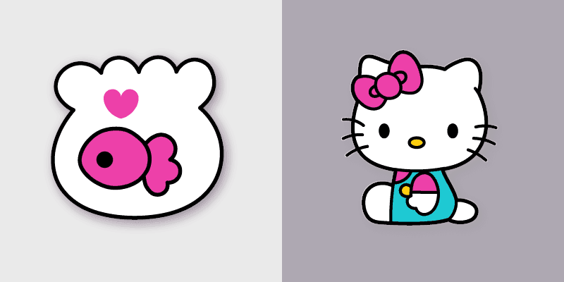 Cute Cursor Pack: Hello Kitty & Fish cursor preview