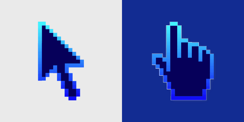 Dark Blue Glowing cursor preview