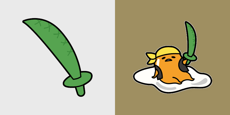 Pirate Gudetama cursor preview