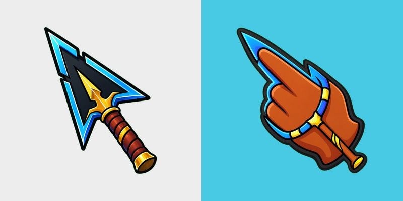 Jagged Neon Blade Cursor