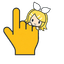 Kagamine Rin Peek Cursor pointer cursor