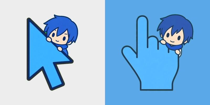 KAITO Peek Blue Cursor | Custom Cursors Planet