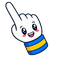 Kawaii Blue Crayon pointer cursor