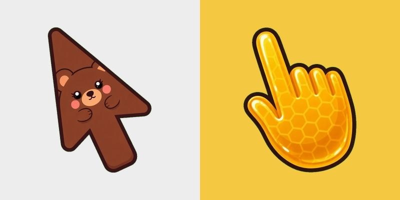 Kawaii Honey Bear cursor preview