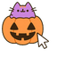 Kawaii Pumpkin Cat Cursor default cursor