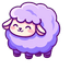 Kawaii Purple Sheep pointer cursor