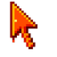 Lava Magma Pixel Cursor default cursor