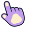 Lavender Chibi Bear Cursor pointer cursor