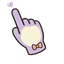 Lavender Happy Bunny pointer cursor