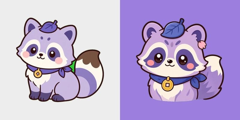 Lavender Tanuki Charm Cursor