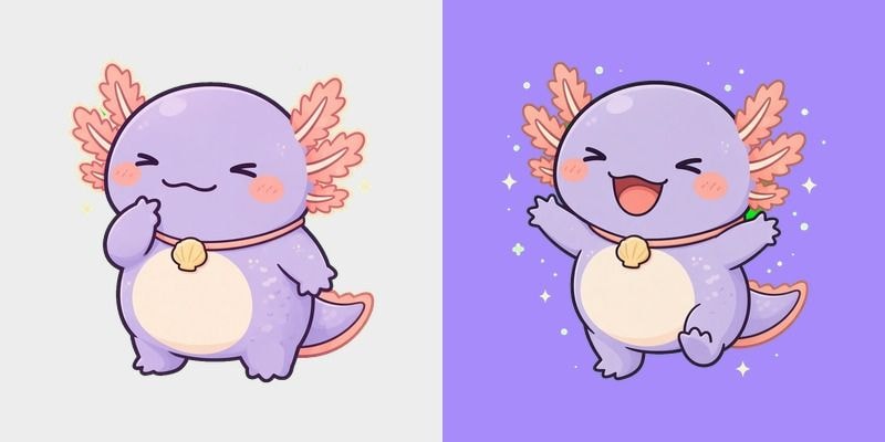 Lilac Axolotl Cheer Cursor