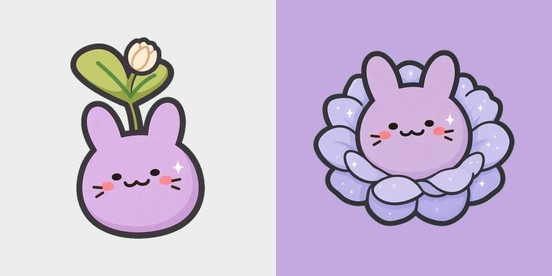 Lilac Bunny Bloom Cursor