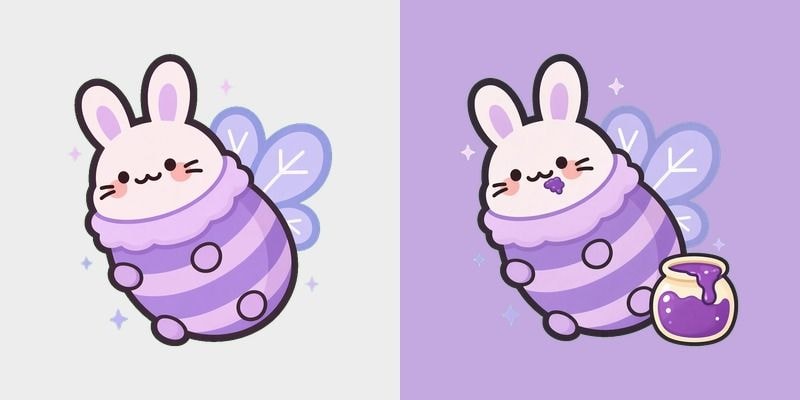Lilac Bunny Flutter Cursor