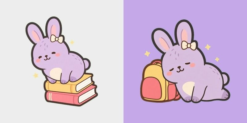 Lilac Bunny Study Cursor