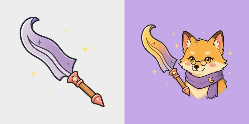Lilac Moon Glaive Cursor