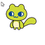 Lime Blip Frog Cursor default cursor