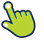 Lime Blip Frog Cursor pointer cursor