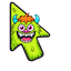 Lime Blob Horn Monster Cursor default cursor