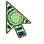 Lime Wormhole Tunnel Cursor default cursor