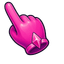 Magenta Crystal Cursor pointer cursor