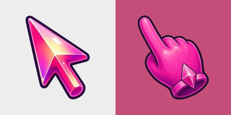 Magenta Crystal Cursor