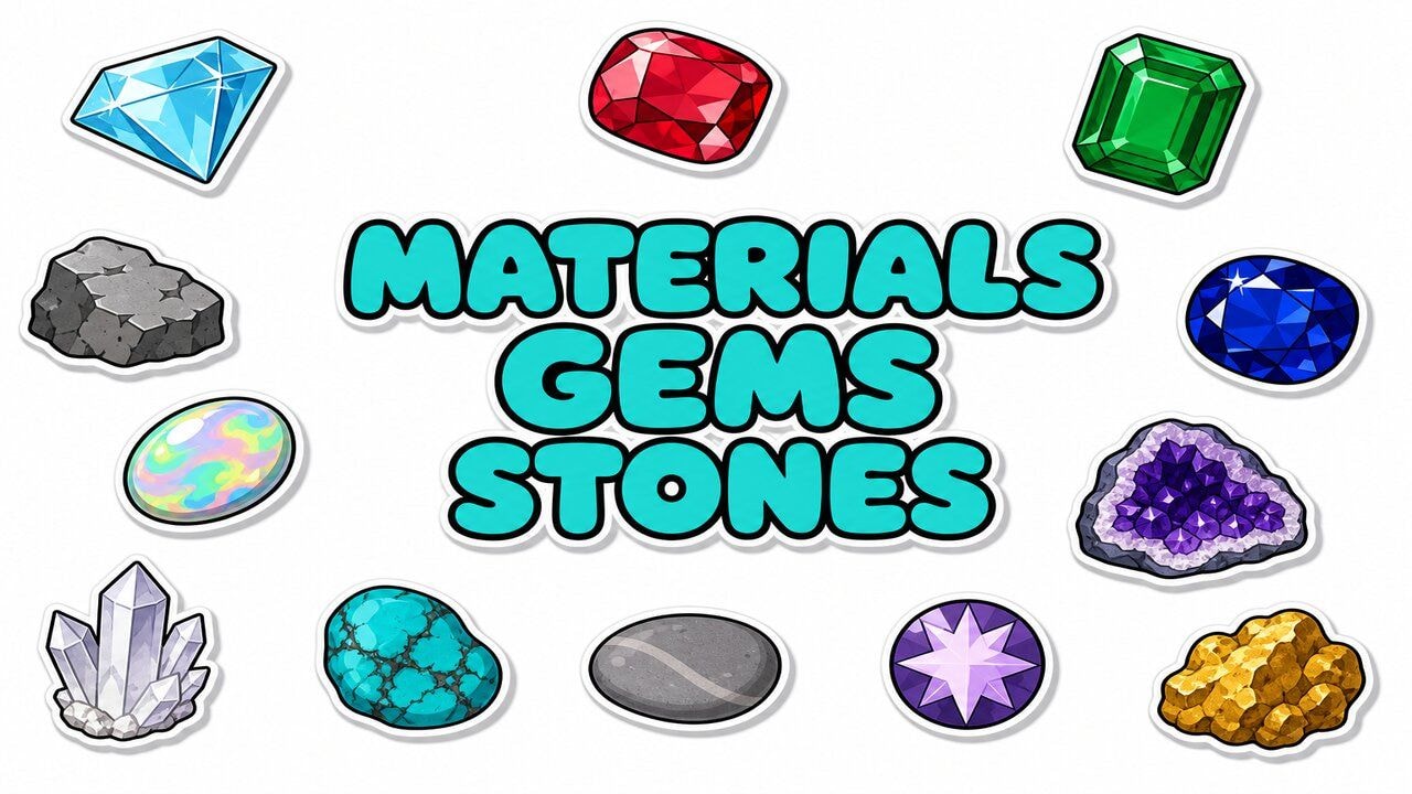 Materials Gems & Stones custom cursor collection preview