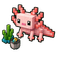 Minecraft Axolotl Voxel default cursor