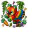 Minecraft Parrot Voxel default cursor