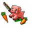 Minecraft Pig Voxel default cursor