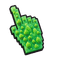 Minecraft Slime Voxel pointer cursor