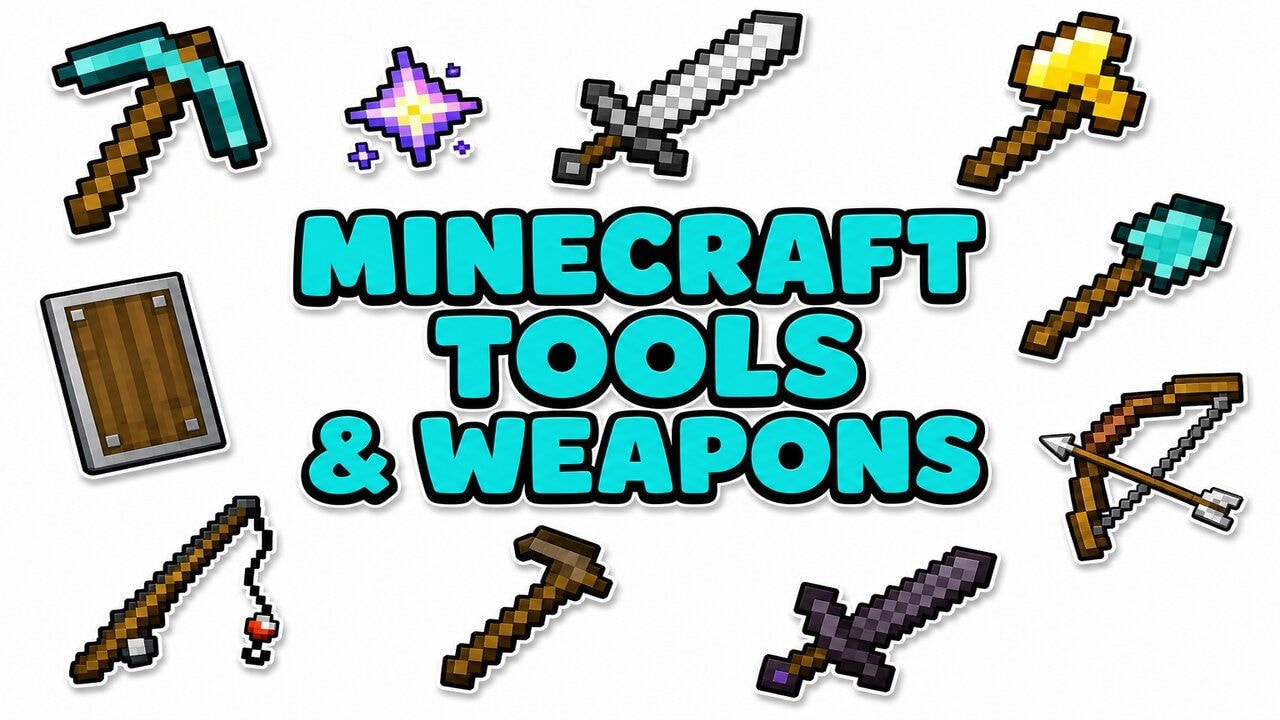 Minecraft Tools & Weapons custom cursor collection preview