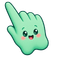 Mint Plush Buddy pointer cursor