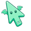 Mint Stipple Bat Cursor default cursor