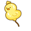 Mochi Peach Cat Goma in Duck Hat and Duck Balloon default cursor