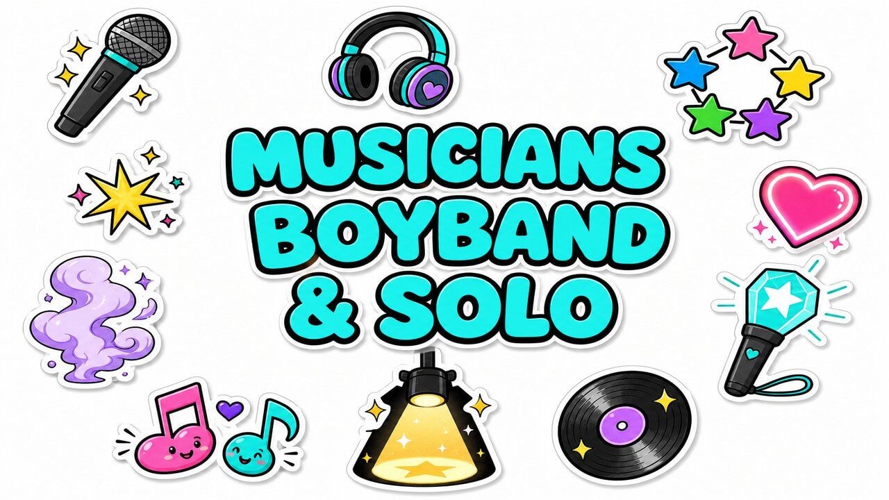 Musicians Boyband & Solo custom cursor collection preview