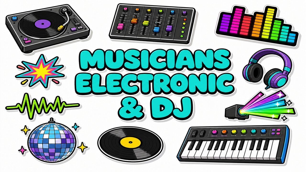Musicians Electronic & DJ custom cursor collection preview