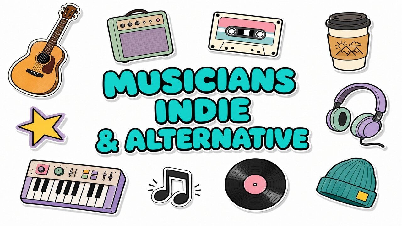 Musicians Indie & Alternative custom cursor collection preview