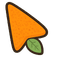 Nami Tangerine Chibi Cursor default cursor
