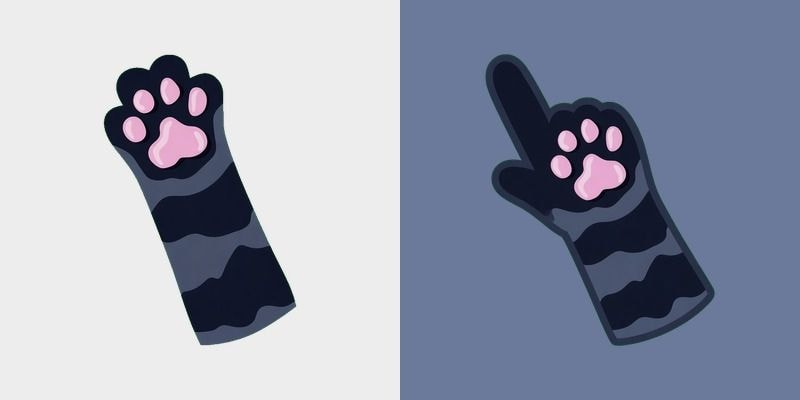 Navy Tabby Paw Cursor